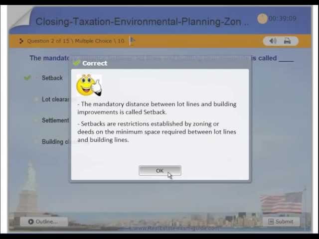 Real Estate Practice Exam #6, Closing, Taxation, Appraising, Environmental Laws, Planning, Zoning