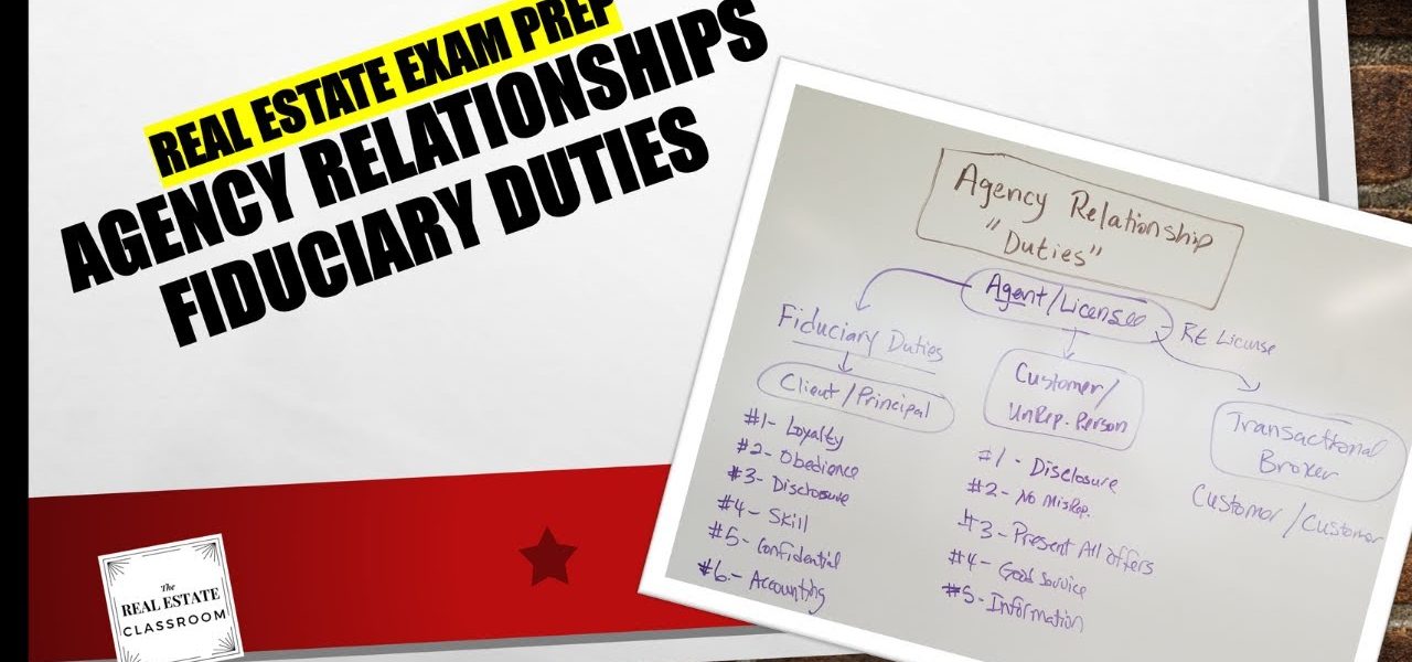 Agency Relationships: Fiduciary Duties | Real Estate Prep Exam Videos