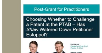 Choosing Whether to Challenge a Patent at the PTAB - Has Shaw Watered Down Petitioner Estoppel?