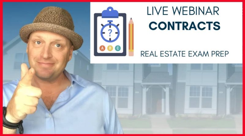 Real Estate Exam Prep Webinar: Contracts as they relate to the real estate exam