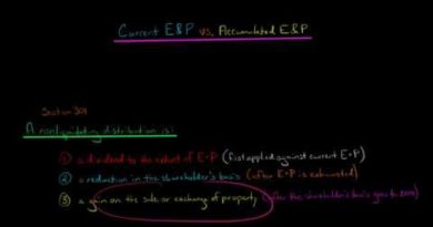 Current E&P vs. Accumulated E&P (U.S. Corporate Tax)