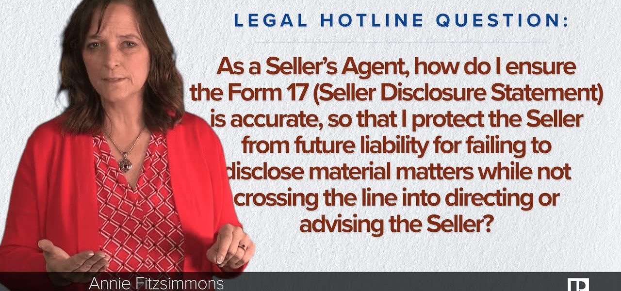 Form 17 - Seller Disclosure Statement