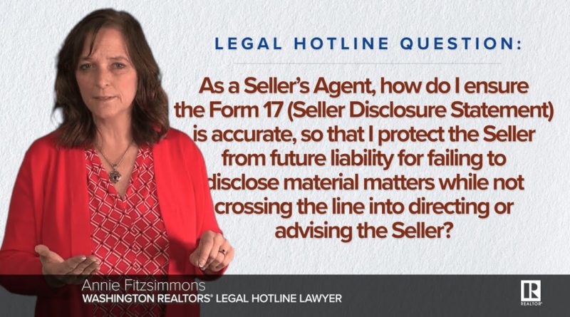 Form 17 – Seller Disclosure Statement