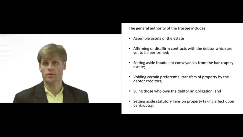 Role of Trustee in Bankruptcy