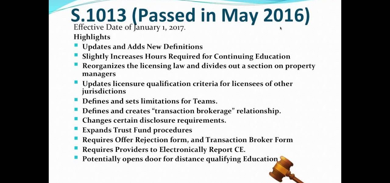 SCR Webinar: Changes to Real Estate License Law – Presented by LLR