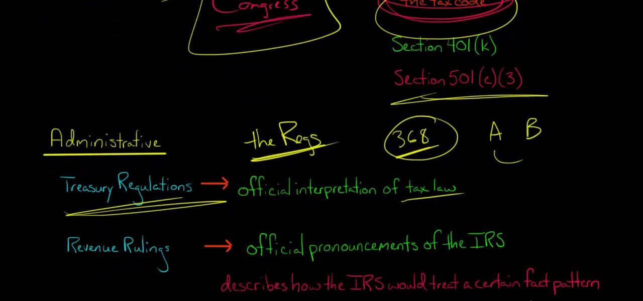 The 3 Sources of Federal Tax Law in the U.S.