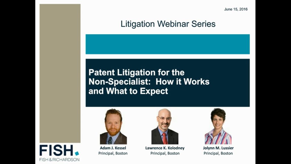 Webinar | Patent Litigation for the Non-Specialist